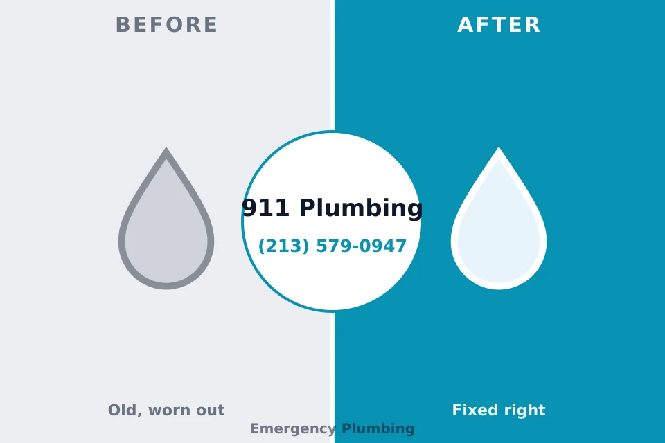 Before and after: plumbing company Green Lake, WI
